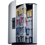 Durable Locking Key Cabinet, 72-Key, Brushed Aluminum, 11 3/4 x 4 5/8 x 15 3/4 orginal image