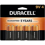 Duracell CopperTop Alkaline Batteries, 9V, 4/PK orginal image
