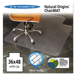 E.S. Robbins Natural Origins Chair Mat with Lip For Hard Floors, 36 x 48, Clear orginal image