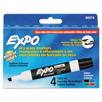 Expo® Low-Odor Dry-Erase Marker, Broad Chisel Tip, Assorted Colors, 4/Set orginal image