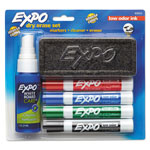 Expo® Low-Odor Dry Erase Marker Starter Set, Broad Chisel Tip, Assorted Colors, 4/Set orginal image