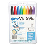 Expo® Vis-à-Vis Wet Erase Marker, Fine Bullet Tip, Assorted Colors, 8/Set orginal image