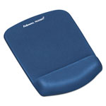 Fellowes PlushTouch Mouse Pad with Wrist Rest, Foam, Blue, 7 1/4 x 9-3/8 orginal image