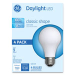 GE Classic LED Daylight Non-Dim A19 Light Bulb, 8 W, 4/Pack orginal image