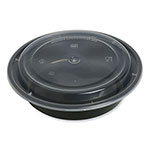 GEN Food Container, 24 oz, 7.28 x 7.28 x 1.96, Black/Clear, Plastic, 150/Carton orginal image