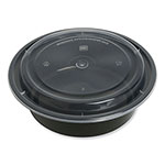 GEN Food Container, 32 oz, 7.28 x 7.28 x 2.55, Black/Clear, Plastic, 150/Carton orginal image
