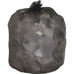 Genuine Joe Black Flat-Bottom Trash Bags, 56 Gallon, 0.58 Mil, 43