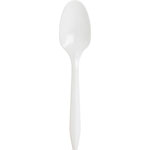 Genuine Joe Medium-Weight White Plastic Spoon, Pack of 1,000 orginal image