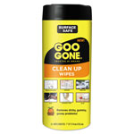 Goo Gone® Clean Up Wipes, 8 x 7, Citrus Scent, White, 24/Canister orginal image