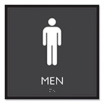 Headline® Sign ADA Sign, Men, Plastic, 8 x 8, Clear/White orginal image