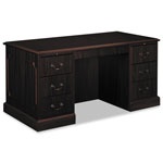 Hon 94000 Series Double Pedestal Desk, 60w x 30d x 29.5h, Mahogany orginal image
