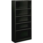 Hon Metal Bookcase, Five-Shelf, 34-1/2w x 12-5/8w x 71h, Black orginal image