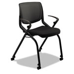 Hon Motivate Nesting/Stacking Flex-Back Chair, Onyx Seat/Black Back, Black Base orginal image