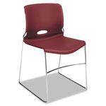 Hon Olson Stacker High Density Chair, Mulberry Seat/Mulberry Back, Chrome Base, 4/Carton orginal image