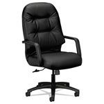 Hon Pillow-Soft 2090 Series Executive High-Back Swivel/Tilt Chair, Supports up to 300 lbs., Black Seat/Black Back, Black Base orginal image