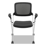 Hon VL314 Mesh Back Nesting Chair, Black Seat/Black Back, Silver Base orginal image
