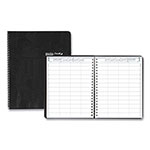 House Of Doolittle Eight-Person Group Practice Daily Appointment Book, 11 x 8.5, Black Cover, 12-Month (Jan to Dec): 2024 orginal image