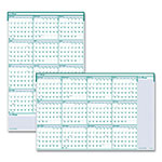 House Of Doolittle Express Track Recycled Reversible/Erasable Yearly Wall Calendar, 24 x 37, White/Teal Sheets, 12-Month (Jan to Dec): 2024 orginal image