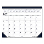 House Of Doolittle Recycled Academic Desk Pad Calendar, 18.5 x 13, White/Blue Sheets, Blue Binding/Corners, 14-Month (July to Aug): 2023 to 2024 orginal image