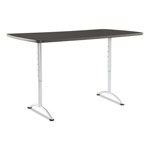 Iceberg ARC Sit-to-Stand Tables, Rectangular Top, 36w x 72d x 30-42h, Graphite/Silver orginal image