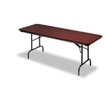 Iceberg Premium Wood Laminate Folding Table, Rectangular, 96w x 30d x 29h, Mahogany orginal image
