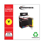 Innovera Remanufactured Yellow Ink, Replacement For Canon CLI-221Y (2949B001), 510 Page Yield orginal image