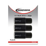 Innovera USB 3.0 Flash Drive, 32 GB, 3/Pack orginal image