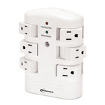 Innovera Wall Mount Surge Protector, 6 Outlets, 2160 Joules, White orginal image
