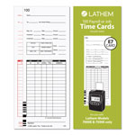 Lathem Time Time Clock Cards for Lathem Time 7000E/7500E, Two Sides, 3.38 x 8.78, 100/Pack orginal image