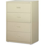 Lorell 4 Drawer Metal Lateral File Cabinet, 30
