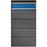 Lorell 5 Drawer Metal Lateral File Cabinet, 38