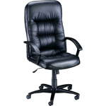 Lorell Executive Chair, 25 3/4" x 29 3/4" x 45 1/2" 49", Black Leather orginal image
