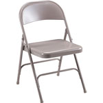 Lorell Folding Chairs, Steel Seat, 19-3/8" x 18-1/4" x 29-5/8", Beige orginal image