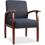 Lorell Guest Chairs, 24"x25"x35-1/2", Cherry/Midnight Blue orginal image