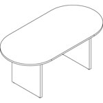 Lorell Prominence Racetrack Conference Table - 72