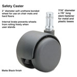 Master Caster Safety Casters,Standard Neck, Polyurethane, B Stem, 110 lbs/Caster, 5/Set orginal image