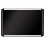 MasterVision™ Black fabric bulletin board, 48 x 72, Silver/Black orginal image