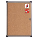 MasterVision™ Slim-Line Enclosed Cork Bulletin Board, 28 x 38, Aluminum Case orginal image