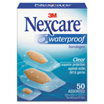Nexcare Waterproof, Clear Bandages, Assorted Sizes, 50/Box orginal image