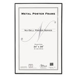 Nudell Plastics Metal Poster Frame, Plastic Face, 24 x 36, Black orginal image