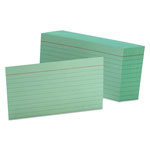Oxford Ruled Index Cards, 3 x 5, Green, 100/Pack orginal image