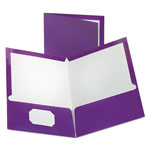 Oxford Two-Pocket Laminated Folder, 100-Sheet Capacity, Metallic Purple orginal image