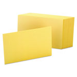 Oxford Unruled Index Cards, 4 x 6, Canary, 100/Pack orginal image