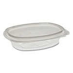 Pactiv EarthChoice PET Hinged Lid Deli Container, 4.92 x 5.87 x 1.32, 8 oz, 1-Compartment, Clear, 200/Carton orginal image