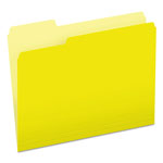 Pendaflex Colored File Folders, 1/3-Cut Tabs, Letter Size, Yellowith Light Yellow, 100/Box orginal image