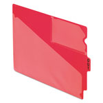 Pendaflex Colored Poly Out Guides with Center Tab, 1/3-Cut End Tab, Out, 8.5 x 11, Red, 50/Box orginal image