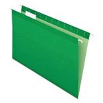 Pendaflex Colored Reinforced Hanging Folders, Legal Size, 1/5-Cut Tab, Bright Green, 25/Box orginal image