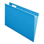 Pendaflex Colored Reinforced Hanging Folders, Legal Size, 1/5-Cut Tab, Blue, 25/Box orginal image
