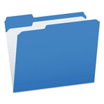 Pendaflex Double-Ply Reinforced Top Tab Colored File Folders, 1/3-Cut Tabs, Letter Size, Blue, 100/Box orginal image