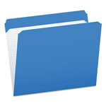 Pendaflex Double-Ply Reinforced Top Tab Colored File Folders, Straight Tab, Letter Size, Blue, 100/Box orginal image